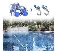 Kit de separadores de carril de piscina de 23 m, juego de cuerda flotante y boya, líneas marcadoras duraderas para piscina, ideal para dividir zonas de natación, barrera de piscina para competiciones