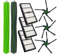 Kit de servicio 8 en 1 - 2 rodillos de goma | 3 filtros HEPA | para Roomba S9...