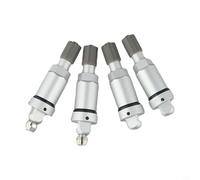Kit de servicio de vástago de válvula TPMS de aluminio de 4 piezas compatible con Tesla OEM para sistema de monitoreo de presión de neumáticos