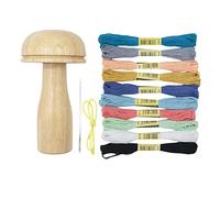 Kit de setas para zurcir, setas para zurcir de madera | Agujas de zurcir para crochet,Con hilo y correa elástica, sombreros, pantalones y suéteres de madera, juego de Darner, manualidades de