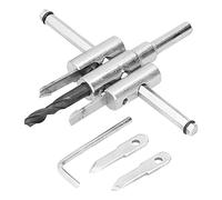 Kit de sierra cortadora de agujeros circulares ajustable, broca de madera, herramientas de bricolaje para carpintería de corte redondo (40-120 milímetros)