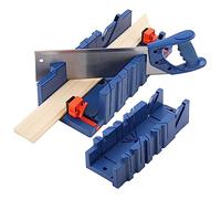 Kit de Sierra Ingletadora Sierra Ingletadora de Doble Cara de 45° con Caja de Almacenamiento Juego de Gabinete de Sierra Ingletadora Manual de Corte en ángulo Estable y Resistente