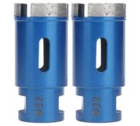 Kit de sierra perforadora de diamante con broca piloto, 2 piezas, 32 mm (1-1/4"), abridor de agujeros afilado y resistente para instalación en encimeras de mármol, granito,