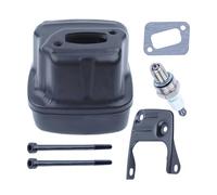 Kit de silenciador de motosierra compatible con Hus 340, 345, 346XP, 351, 353, Jonse-2150 y 2153. Bujía 544028301.