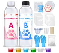 Kit de Silicona Líquida para Squishies - Goma de Silicona Súper Suave para Crear Squishies Perfectos, Kit de fabricación Squishy Gel, Squishy Pata de Gato, Regalos Anti-Estrés Taba (500g, A : B 1:1)