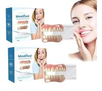 Kit de silicona para prótesis dentales, kit de línea de prótesis dental, kit de dentadura de silicona, dentaduras postizas de silicona, carillas a presión en los dientes, juego de dientes falsos (2