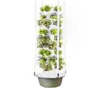 Kit de sistema de cultivo hidropónico, torre vertical interior con luces LED de crecimiento, 7 capas/28 macetas para hierbas, frutas y verduras