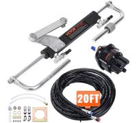 Kit de sistema de dirección fueraborda hidráulico, barco con tubo de timón de cilindro marino de 90HP