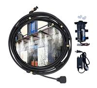 Kit de Sistema de enfriamiento por nebulización al Aire Libre con rociadores de latón, Sistema de riego por Goteo Mister System de Patio Mister para Patio Exterior, Sistema de enfr