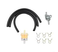 Kit de sistema de filtro de agua en línea, manguera de 6 mm, 17 cm | Incluye conector de grifo, 3 filtros de carbono, mangueras, abrazaderas; se adapta a grifos de 5 a 6 mm; fácil instalación de