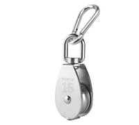 Kit de sistema de polea de acero inoxidable, paquete de 2 con cuerda de nailon de 4 mm para levantamiento de aparejos, actividades al aire libre y uso doméstico (plateado M15)