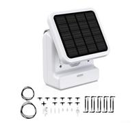 Kit de sistema de riego por goteo solar WiFi inteligente para interiores y exteriores, riego automático de plantas con control de aplicación y protección contra escasez de agua, color blanco (B)