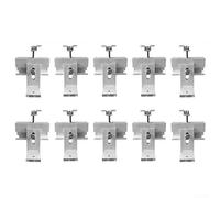 Kit de sistema de soporte de instalación de panel solar de techo con rieles de aluminio, bloques de presión y juntas impermeables para montaje de paneles solares fotovoltaicos