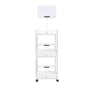Kit De Sistema Hidropónico De Interior De 3 Niveles Con Luces De Cultivo, Jardinera Vertical, Tanque De Agua De Gran Capacidad De 10 L Y Torre Hidropónica Con Rueda(White)