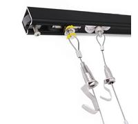 Kit de sistema resistente para colgar cuadros, riel de montaje en pared con cordón de acero para galerías de arte, bibliotecas, museos y escuelas