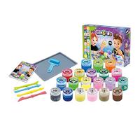 Kit de Slime para niños - 20 limas para Crear: Glow, Galaxy, Metal, algodón, Set DIY con Vasos dosificados, Utensilios, Alfombrilla de Silicona y guía ilustrada - a Partir de 6 años