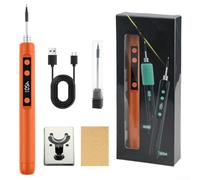 Kit de soldador con calentamiento rápido y control preciso de temperatura para reparación electrónica, herramienta portátil con punta de aleación para uso en talleres domésticos, diseño ligero (A)