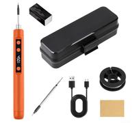 Kit de soldador con calentamiento rápido y control preciso de temperatura para reparación electrónica, herramienta portátil con punta de aleación para uso en talleres domésticos, diseño ligero (C)