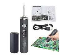 Kit de soldador de 5 ajustes | Kit de hierro de soldadura, pantalla digital, herramientas de soldadura portátiles con luz para pruebas de componentes, montaje de placa de circuito, taller de