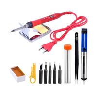 Kit de soldador eléctrico digital 100 W, 110 V/220 V, temperatura ajustable, calentador cerámico, puntas soldadura, retrabajo(908U KIT5)
