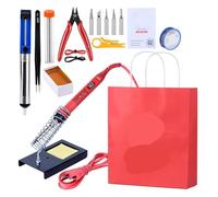 Kit de soldador eléctrico digital 100 W, 110 V/220 V, temperatura ajustable, calentador cerámico, puntas soldadura, retrabajo(908U KIT2)