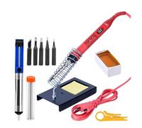 Kit de soldador eléctrico digital 100 W, 110 V/220 V, temperatura ajustable, calentador cerámico, puntas soldadura, retrabajo(908U KIT3)