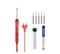 Kit de soldador eléctrico digital 908U 80 W con calentador cerámico temperatura ajustable y puntas soldadura. Herramientas for retrabajo(908U KIT2)