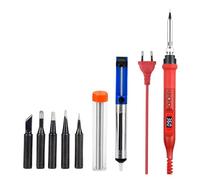 Kit de soldador eléctrico digital 908U 80 W con calentador cerámico temperatura ajustable y puntas soldadura. Herramientas for retrabajo(908U KIT1)