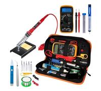 Kit De Soldador Eléctrico Temperatura, Herramientas Soldadura LCD 80W Con Multímetro Fácil Soldadura Suave