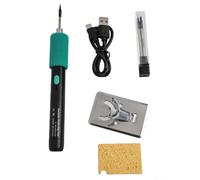 Kit de soldador inalámbrico, 3 puntas USB-C recargable de 180 °C a 450 °C, temperatura ajustable que se calienta en 8 segundos para proyectos de reparación electrónica y manualidades (C)