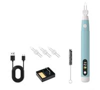 Kit de soldador inalámbrico recargable por USB para calor rápido, herramienta portátil para hacer joyas, soldadura de alambre, electrodomésticos, 1100 mAh (azul)