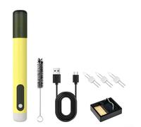 Kit de soldador inalámbrico recargable por USB para calor rápido, herramienta portátil para hacer joyas, soldadura de alambre, electrodomésticos, 1100 mAh (amarillo)