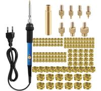 Kit de soldador, juego de fallas de soldadura roscadas, inserto roscado, temperatura ajustable, con 130 insertos roscados M2/M3/M4/M5/M6/M8
