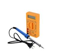 Kit de soldador y tester, incluye soldador eléctrico, multímetro y accesorios; ideal para reparaciones electrónicas y proyectos DIY.