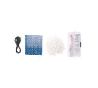 Kit de Soldadura de Juguete Electrónico con LED Cuadrado 3D8 de 8 X 8 X 8 mm, 4,5-5,5 V, Cubo LED 3D, Kit de Soldadura Electrónica DIY.