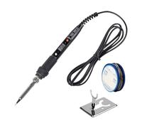 Kit De Soldadura Eléctrico Hierro 80W, Bomba For Desoldar Pasta Ajustable Con Temperatura, Juego Herramientas Pantalla LCD Calentamiento Preciso(Black kit-02)