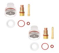 Kit de soldadura TIG, 1,6 mm/2,4 mm, herramienta de consumibles para lentes de gas TIG, aislador de consumibles para accesorios de antorcha de soldadura TIG WP-17/18/26