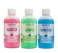 Kit de solución tampón de calibración de medidor de pH, incluye solución pH 4,00, 7,00 y pH 10,01, solución tampón de calibración de sonda de medidor de pH, accesorios para probador de pH 250 ml*3