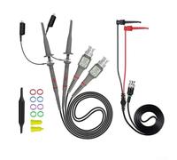 Kit de sonda de osciloscopio P6100 con ancho de banda de 100 MHz, atenuación conmutable 10:1/1:1, cable BNC a doble gancho para osciloscopios generales