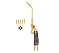 Kit de soplete de oxiacetileno de oxipropano con 5 boquillas, espesor de soldadura 1,0-6,0 mm, cuerpo de soplete de latón