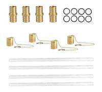 Kit de soplete para botellas de vino | Kit de hardware de de repuesto para lámparas de aceite,4 mechas de antorcha de larga duración, tapa de lámpara de cobre, soporte de de latón para