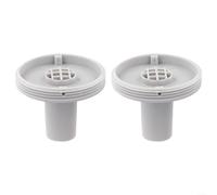 Kit de soporte adaptador de filtro de repuesto para boquilla de entrada y salida de piscina de 1.25 pulgadas compatible con sistemas de piscina intex de larga duración (2 blancos)