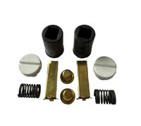 Kit de soporte de cepillo para ambos lados, con 2 tapas blancas. 4162546-2W/2. Compatible con batidoras Kitchenaid de 4.5 cuartos y 5 cuartos de galón. Piezas de repuesto originales de fábrica OEM.