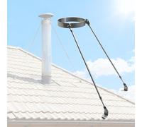 Kit De Soporte De Chimenea De Acero Inoxidable, Soporte For Tubería Que Proporciona Estabilidad Contra El Viento Y La Nieve(9 11/16 inch(246mm) Dia)