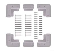 Kit de soporte de esquina para paneles solares, 6 soportes ABS y tornillos para una fácil instalación en caravanas y barcos