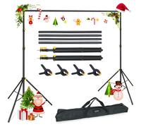 Kit de soporte de fondo LINCO Lincostore de 10 x 65 pies, sistema de soporte de fondo para fotograf a de estudio ajustable con bolsa de transporte