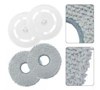 Kit de soporte de fregona y almohadillas para Ecovacs para t20 Pro para omni - 2 soportes de plástico con paños de microfibra para robot aspirador limpieza pisos duros piezas de repuesto