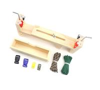 Kit de soporte de madera de paracord tejido hecho a mano para entusiastas de la artesanía, 2 abrazaderas herramientas de trenzado, fabricación de pulseras con actividades familiares de manualidades