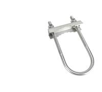 Kit de soporte de mástil a mástil 304 U resistente antioxidante para TV, CB, jamón, abrazadera de mástil de doble antena, bloque de mandíbula en V (69-M8 x 92 x 130 mm-1DT)