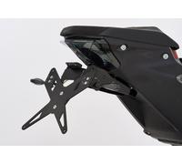 Kit de soporte de matrícula PROTECH que incluye reflector y placa de acero inoxidable ligero / negro de aluminio recubierto de polvo, negro